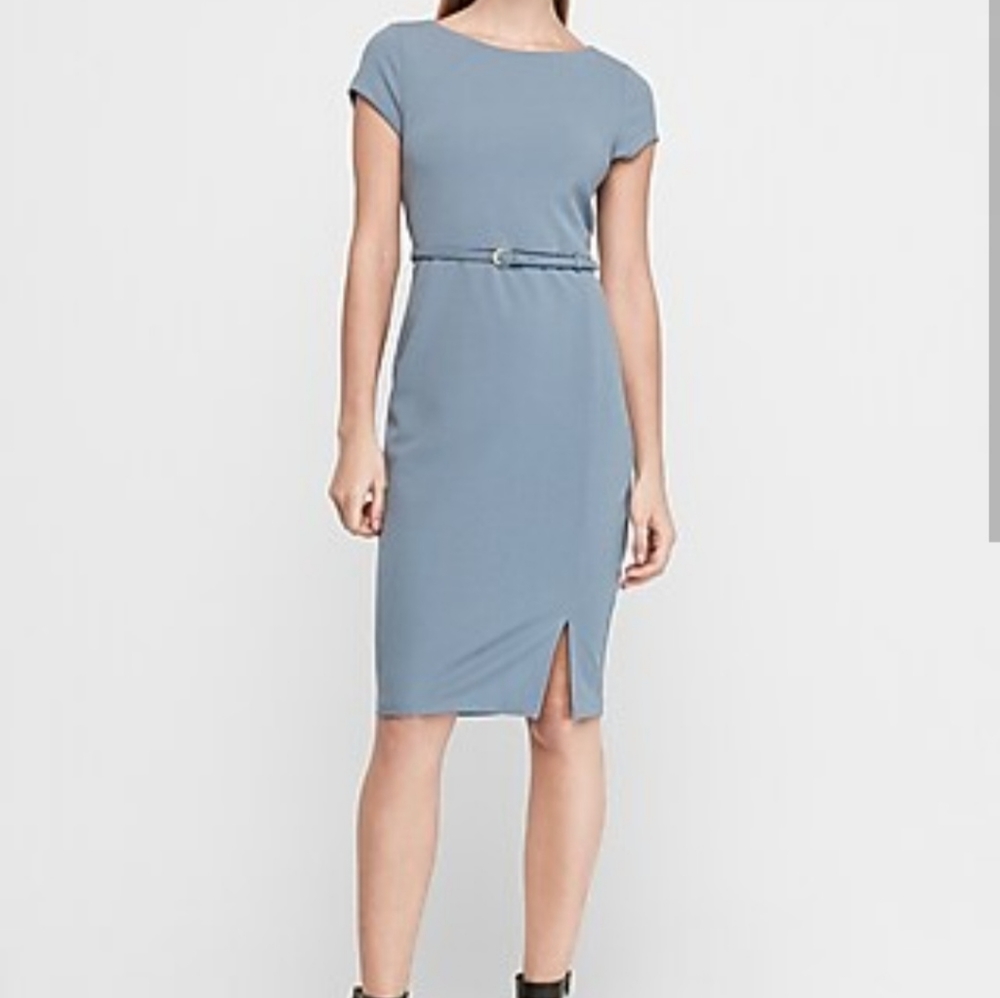 EXPRESS Dusty Blue Sheath Dress